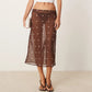 Women Polka Dot Sheer Midi Skirt Sexy See Through Low Rise Long Skirt Flowy Mesh Cover Up Maxi Skirts Beachwear