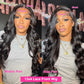 220 Density Body Wave 13x6 13x4 HD Transparent Lace Frontal Pre Plucked Human Hair Wig For Black Women