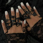 Gothic Black Open Rings Set 20 Pcs Trendy Hollow Star Heart Design with Spider Butterfly & Snake Shapes for Halloween Jewelry