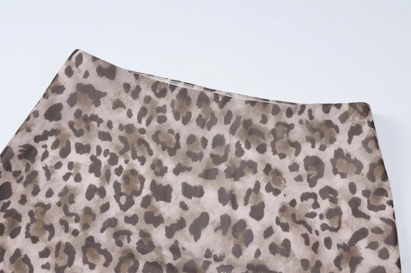 Leopard Print Long Skirt Elastic Waist Women 2024 Fashion Y2k Summer Skirts for Woman Clothes