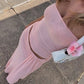 Pink Mesh Tube Top Long Skirt Suit Two Piece Set Woman Elegant Sexy Wedding Guest Outfit