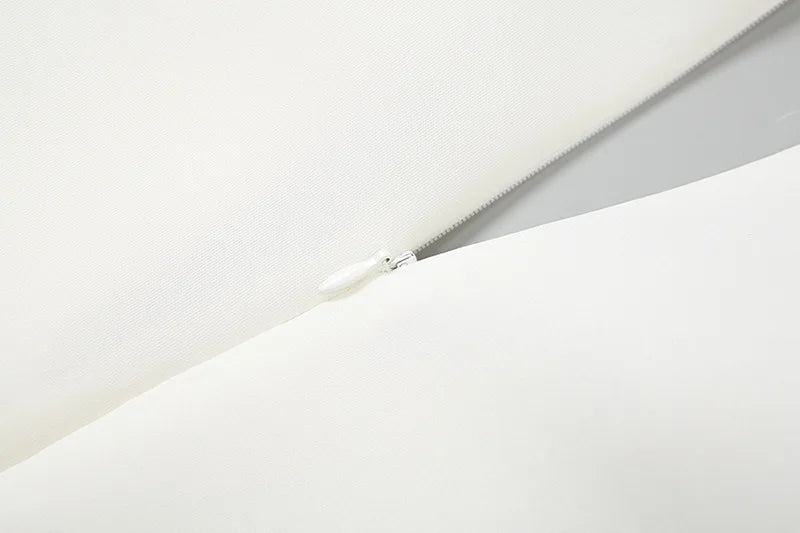 Lace Patchwork White Blazer Dress Winter Woman Elegant Fashion V Neck Long Sleeve Short Dresses