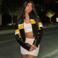 Crop PU Leather Jacket Zip Up Racing Jackets for Women 2023 Autumn Winter Coat Street Fashion Outerwear