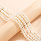 Vintage Imitation Pearl Multi-Layer Necklace Oval Beasds Choker Elegant Collar for Women's Chain Jewelry Accessories Party Gift