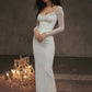Elegant Sheer Long Sleeve Sexy Maxi Dress For Women Fashion Mesh Strapless Backless Club Party Sexy Long Dress New