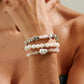 3 Pcs/Set Elegant Baroque Imitation Pearl Bracelets for Women Luxury Stacked Crystal Bead Chain Bracelet Wedding Jewelry