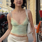 Autumn Trend Camisole Women Simple Lace Patchwork Sweet Sexy Low-Neck Backless Vacation Midnight Classic Street Vests