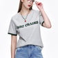 2025 Spring New Arrivals Versatile Letter Print Slim Fit Cotton Short Sleeve T-Shirt Women