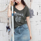 "66" Number Print Ruched Baby Tee, Curved Hem Fitted T-Shirt