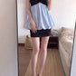 Patchwork Dress Women Halter Sleeveless Backless Folds Sweet Style Summer New Trend Street Commute Daily Mini Bodycon