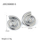 Exquisite Stainless Steel Spiral Hoop Earrings Unusual Anti Allergic Waterproof Metal Gold Color Jewelry Party Gift