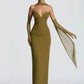 Off-shoulder Backless Sexy Maxi Dress Women Gown Elegant Zipper Halter Sleeveless Bodycon Club Party Long Dresses