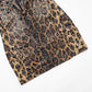 Leopard Print Sequins Glitter Dress Sleeveless Mini Bodycon Dresses for Woman Sexy Club Outfits