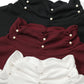 2025 Winter New Arrivals Y2K Solid High Neck Pearl Fit Long Sleeve Tshirt For Women