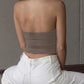 Bow Tie Lace Trim Deep V Halterneck Top Brown Tight Fitted Crop Tank Top New Arrivals 2026 Woman Clothing
