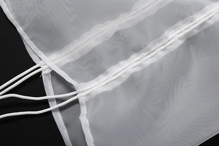 Sweet Ribbon Scarf+Dress Patchwork Mesh Folds Drawstring Flared Hem Tassel Sleeveless Fashion Birthday Party Mini Bodycon