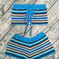 Beach Sexy Women 2 Piece Set knit Stripe Vacation Hollow Shirring Bra Tops+ Shorts Classic Stretch Matching Clubwear