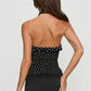 Women's Summer Halter Tops Casual Stylish Dots Print Slim Fit Backless Sleeveless Vest Going Out Vacation Streetwear