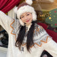 Y2K Cute Plush Hat Ear Flap Solid Tie Beanie For Women