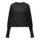Women Loose Mohair Knitted Sweater Draped Off Shoulder Flare Sleeve Sheer Knit Jumper Cross Wrap Back Winter Pullover