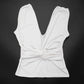 Twisted Deep V Neck Sleeveless Backless Tops Fashion 2026 Summer Clothes for Women T Shirts White Black