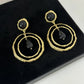 Fashion Show Alloy Golden Round Drop Dangle Earrings for Women Jewelry Baroque Style Party Dress Statement Earrings Accessories