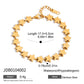 Zircon Star Metal Chain Bracelet Bangle Gold Plated Stainless Steel Watproof Summer Trendy Wrist Jewelry For Women