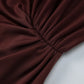 Asymmetrical Halter Backless Split Long Dresses Sexy Vacation Outfits Women's Summer Dresses Burgundy