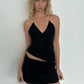 Backless Vest Women Halter v-Neck Asymmetrical Hem Skinny Sexy Hottie Midnight Music Festival Summer Trend Streetwear