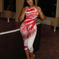 Halter Backless Rompers Woman Summer Zebra Stripes Patchwork Sleeveless Skinny Peach Hip Streetwear Sexy Playsuit