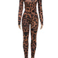 Street Leopard Print 2Piece Set Woman Autumn Trend o-Neck Full Sleeve T-Shirts+Skinny Long Pants Fashion Wild Style Suits