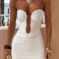 Off-shoulder Strapless Sexy Mini Dress Women Summer Fashion Sleeveless Backless Ruched Skinny Club Party Dresses Female