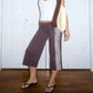 Y2K Vintage Women Low Rise Fold Waist Capri Pants Side Striped Cropped Flare Trousers Casual Going Out Sports Pants