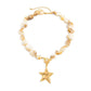 Women's Boho Starfish Pendant Necklace Ocean Style Scallop Chain Choker Party Jewelry Accessory