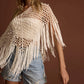 Women Sheer Knit Poncho Lightweight See Through Shrug Bolero Sweater Top Mesh Knit Shawl Wraps Cover Up