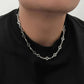 Hip Hop Punk Hollow Four Leaf Clover Necklace Man Trend Clavicle Chain Luxury Unisex Choker Jewelry Kpop Accessories