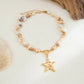 Women's Boho Starfish Pendant Necklace Ocean Style Scallop Chain Choker Party Jewelry Accessory