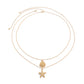 Sexy Simple Metal Starfish Scallop Pendant Waist Belly Chain for Women Summer Beach Bikini Vacation Body Jewelry Gift
