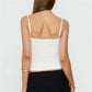 Women Sweetheart Bustier Cami Top Spaghetti Straps Seam Detail Slim Corset Crop Tank Top Y2K Sleeveless Casual Camisole
