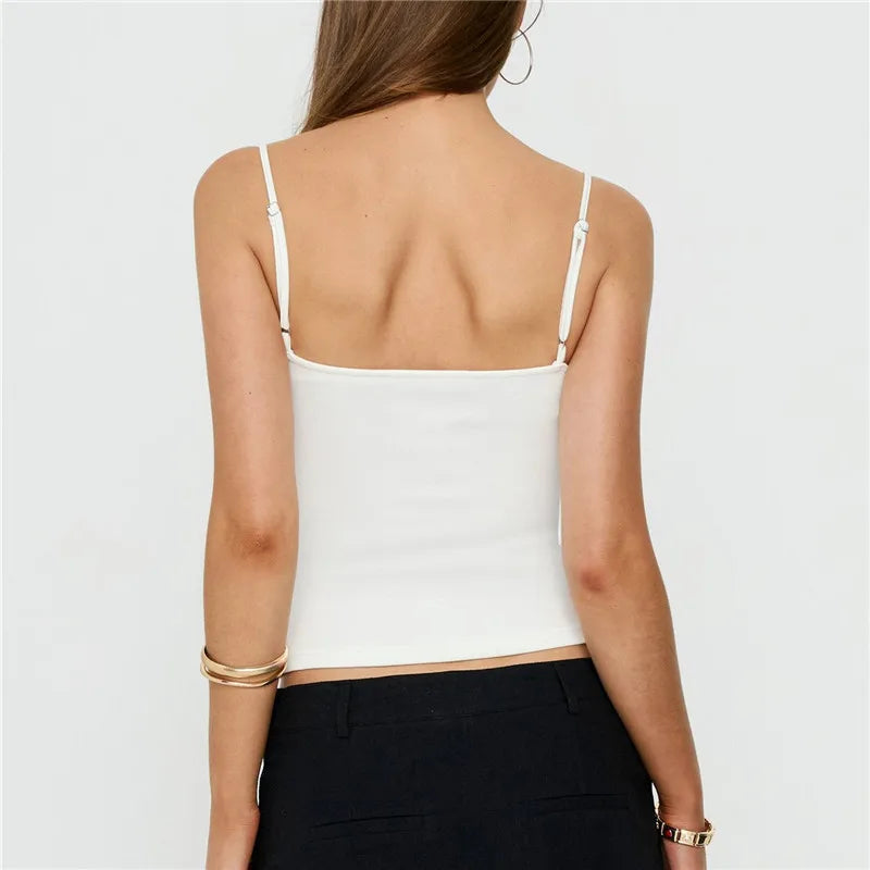 Women Sweetheart Bustier Cami Top Spaghetti Straps Seam Detail Slim Corset Crop Tank Top Y2K Sleeveless Casual Camisole