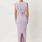 Deep V Neck Sleeveless Sexy Maxi Dress Women Elegant Draped Ruched Back Split Bodycon Club Party Long Dress Female