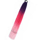 Synthetic 24inch Girls Colored Box Braided Ponytail With Elastic Rubber Band Hair Extensions Rainbow Color Box Pigtail Hairpiece