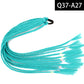 Synthetic Colored Braided Ponytail Hair Extension Rainbow Color Braids Pony Tail With Elastic Band Girl's Pigtail
