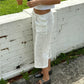 Women Eyelet Embroidery Capri Pants Elastic Drawstring Waist Hollow Loose Cropped Wide Leg Y2K Vintage Casual Trousers