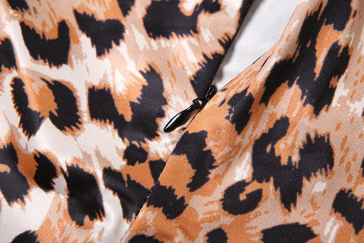 Leopard Print Jumpsuit Women Sexy See Through midnight full sleeve Hipster Fit Street Clubwear Party Workout Overalls