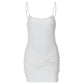 Sleeveless Twisted Mini Dress 2025 Woman Sexy White Dresses