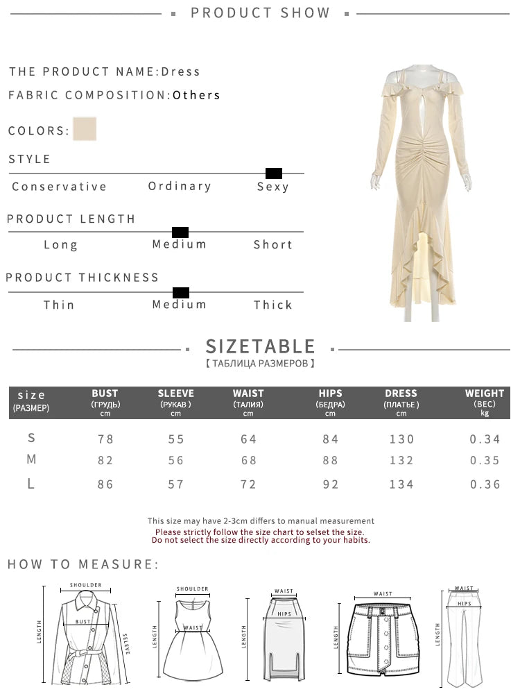 Slash Neck Ruffled Patchwork Satin Dress Women Sexy Hollow Irregular Hem Full Sleeve Elegant Chic Party Club Long Bodycon