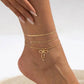 Boho Summer Beach Thin Chain Anklets for Women New Trend Vacation Simple Bowknot Ankle Chains Barefoot Foot Jewelry