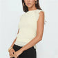 Cottage Vintage Ruffles Hem Shirt Vest Y2k Women Shirred Elastic Tank Tops Summer Sleeveless Slim Fit Crop Tops