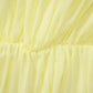 Sexy Mesh Backless Halter Mini Dress Yellow 2026 Summer Dresses for Women Vacation Outfits